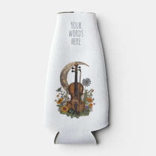 Create Your Own Crescent Moon Serenade on Violin Bottle Cooler