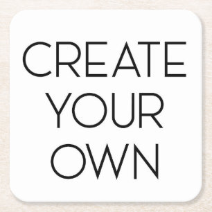 Create Your Own Crossbody Bag Square Paper Coaster