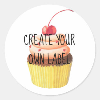 Create Your Own Cupcake  Classic Round Sticker
