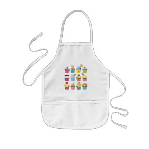 Create Your Own Cupcake Monogram Delicious Treats Kids Apron