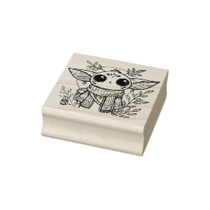 Create Your Own Curious Lunar Moon Mouse Rubber Stamp