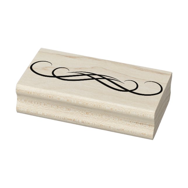 Create Your Own Curled Woven Calligraphy Ornament Rubber Stamp (Stamp)