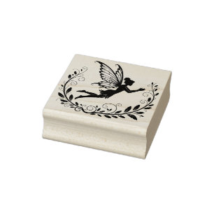Create Your Own Curly Vine Fairy Rubber Stamp