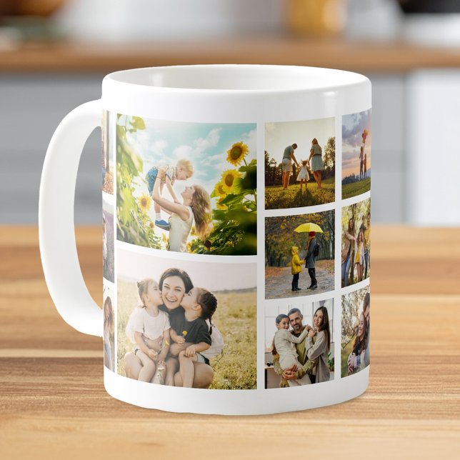 Create Your Own Custom 16 Photo Collage Coffee Mug (Creator Uploaded)