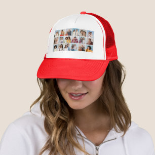 Create Your Own Custom 18 Photo Collage Trucker Hat