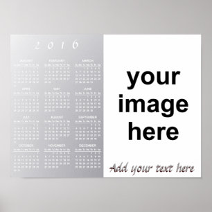Create Your Own Custom 2016 Photo Calendar Poster
