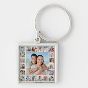 Create Your Own Custom 21 Photo Collage Key Ring