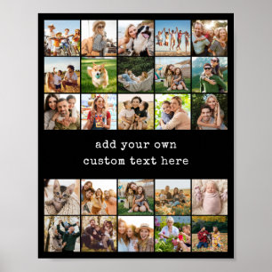 Create Your Own Custom 25 Photo Collage Poster