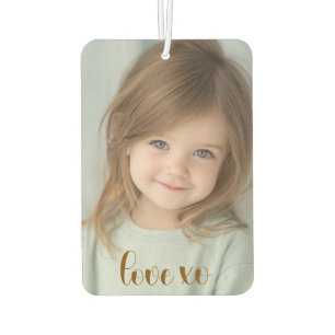 Create your Own Custom 2 Photo LOVE XO Car Air Freshener
