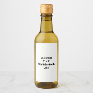 Create Your Own Custom 2" x 3" Mini Wine Bottle Label
