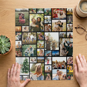 Create Your Own Custom 42 Photo Collage Jigsaw Puzzle