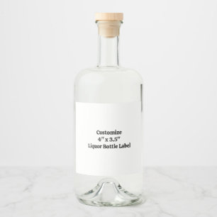 Create Your Own Custom 4" x 3.5" Liquor Bottle Label