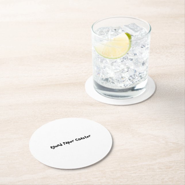 Create your own custom 4" x 4" Round Paper Coaster (Insitu)