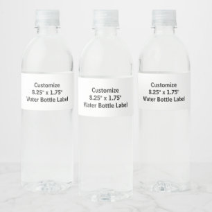 Create Your Own Custom 8.25" x 1.75" Water Bottle Label