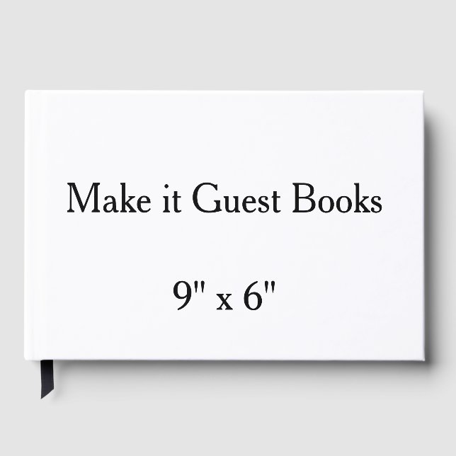 create your own custom 9" x 6" Black 60# Eclipse Guest Book (Front)