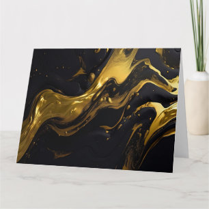 Create Your Own Custom Abstract Black & Gold Card
