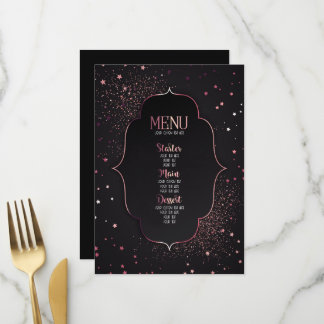 Create Your Own Custom Art Deco Framed Stars Menu