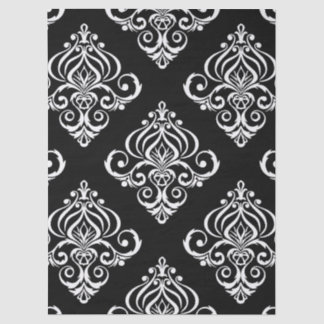 Create Your Own Custom B&W Damask Tissue Paper