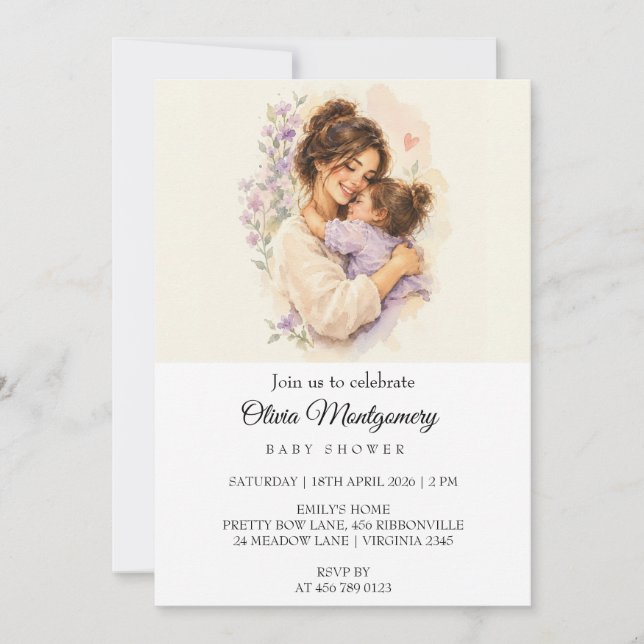 create your own Custom baby shower invitations (Front)