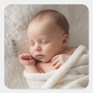Create your own custom baby square sticker