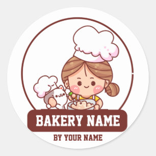 Create Your Own Custom Bakery Homemade with love  Classic Round Sticker