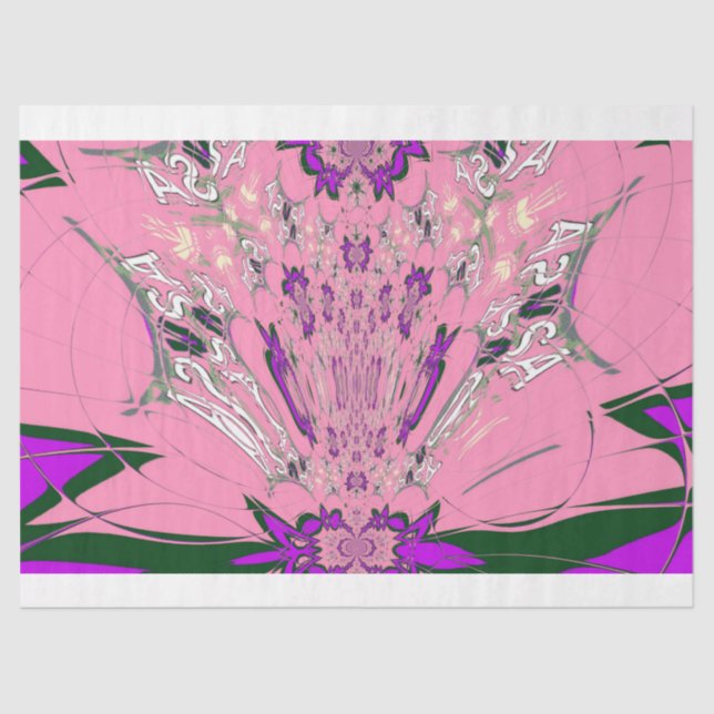 Create your own custom Beautiful baby pink floral Tissue Paper (Front)