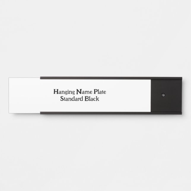 Create Your Own Custom Black Hanging Name Plate (Front)