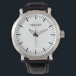 Create your own custom brand luxury dress watch<br><div class="desc">Create your own custom brand name luxury dress watch. Classy timeless watch dial design with fine indices including minutes and hours but without the numbers. Add your own custom monogram, personalised name, designer name, initials, birth year, logo, icon, photo image etc. Sophisticated modern minimalist style watch face with elegant script...</div>
