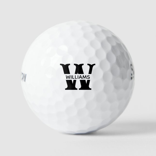 Create Your Own Custom Branded Monogram Golf Balls (Front)