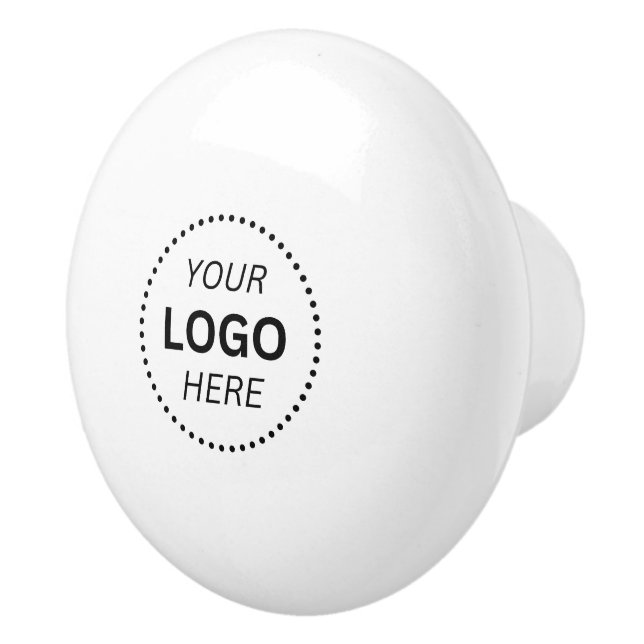 Create Your Own Custom Business Logo Design Ceramic Knob (Right)