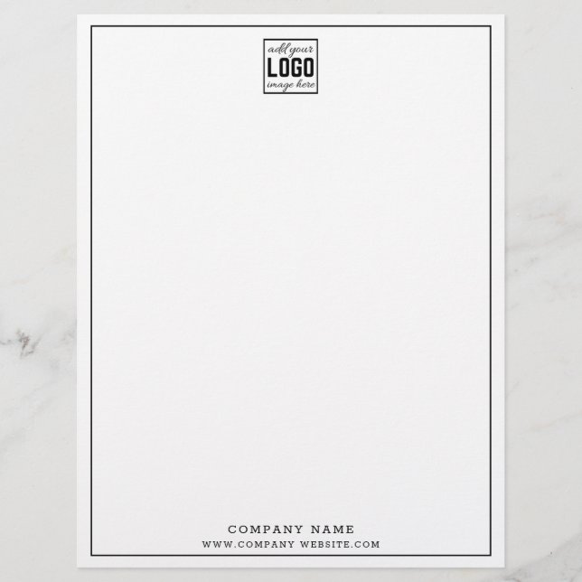 Create Your Own Custom Business Logo Professional  Letterhead (Front)