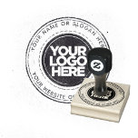 Create your own Custom Business Logo Rubber Stamp<br><div class="desc">Create your own Custom Business Logo rubber ink stamp adding your company name,  slogan,  website or any personalised text. Upload your business logo,  photo,  clipart or any image. Make your own unique office personalised gift with this round,  bold rubber stamp template design.</div>
