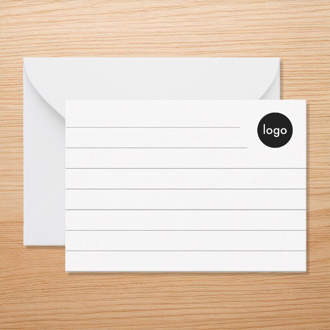 Create Your Own Custom Business Logo Ruled Index Card (Creator Uploaded)