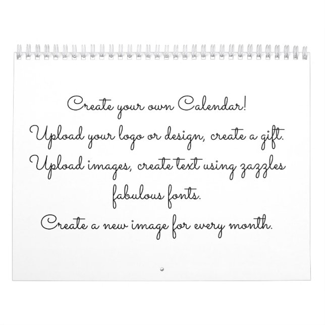 Create Your Own Custom  Calendar (Cover)