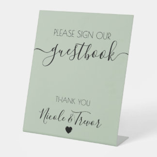 Create Your Own Custom Calligraphy Guestbook Pedestal Sign
