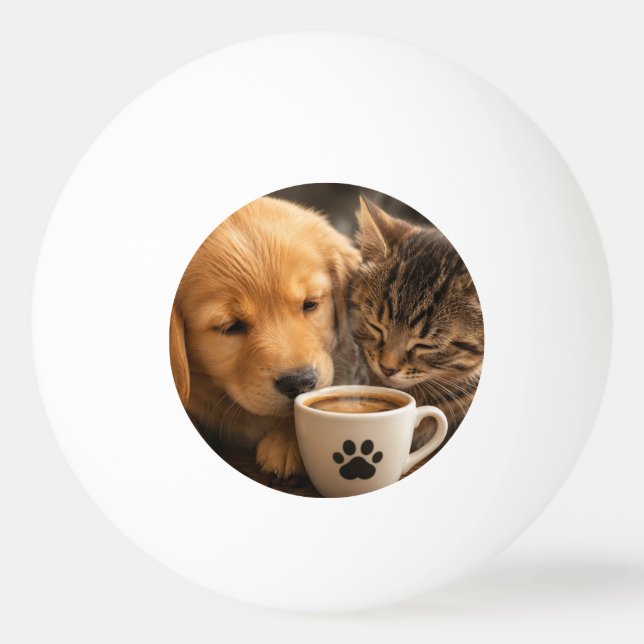 Create your own custom cat and dog ping pong ball (Front)