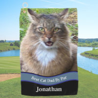 Create Your Own Custom Cat Photo Upload Golf Towel