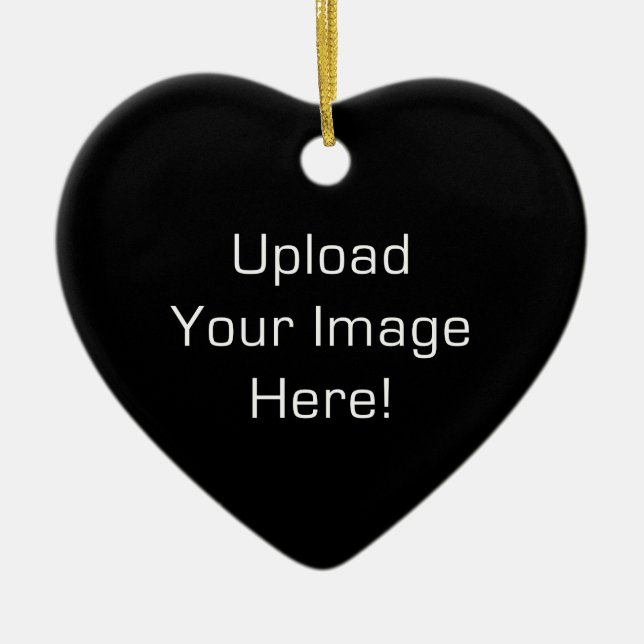 Create Your Own Custom Ceramic Heart Ornament (Front)