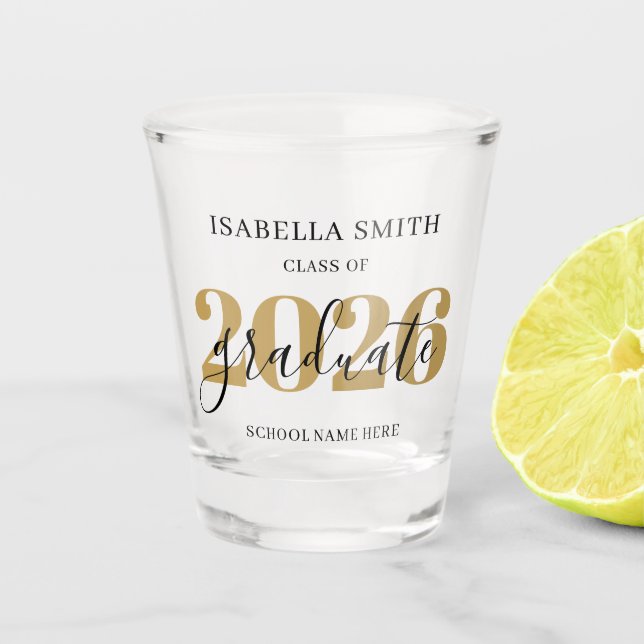 Create Your Own Custom Class of 2026 Graduation Shot Glass (Front)