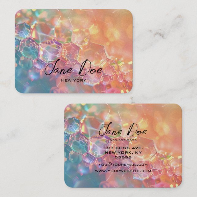 Create Your Own Custom Colourful Opal Business Card (Front/Back)