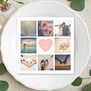Create Your Own Custom Couple Wedding Photo Napkin