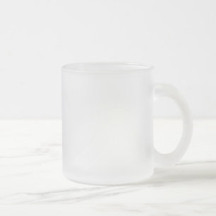 Create Your Own Custom Design 10oz  Frosted Glass Coffee Mug