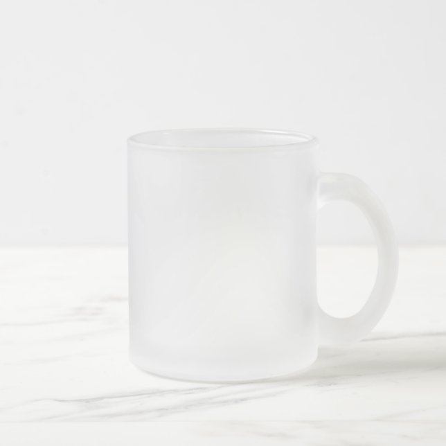 Create Your Own Custom Design 10oz  Frosted Glass Coffee Mug (Right)