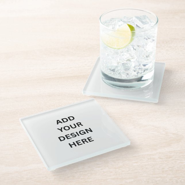 Create Your Own Custom Design Glass Coaster (Angled)
