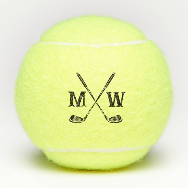 Create Your Own Custom Design Golf Monogram Tennis Balls (Front)