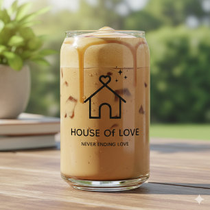 Create Your Own Custom Design HOUSE Of LOVE Can Glass