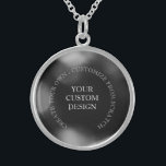 Create Your Own Custom Design/Logo Sterling Silver Necklace<br><div class="desc">Add some custom text to personalise this product or redesign the item entirely from scratch by replacing the image shown with one of your own.

Visit Polite Awakening to view our entire collection of custom Christmas gifts,  party supplies and favours,  stocking stuffers,  candy and more.</div>