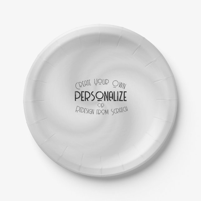 Create Your Own Custom Design Paper Plate (Front)