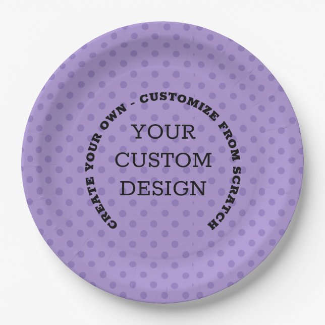 Create Your Own Custom Design Paper Plate (Front)