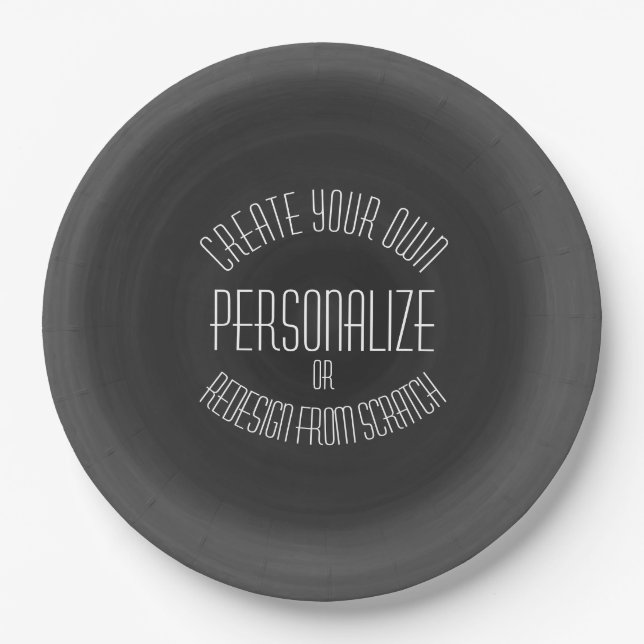 Create Your Own - Custom Design Paper Plate (Front)